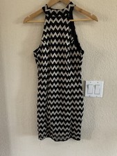 Windsor Black Taupe Lined Dress Size L NWT