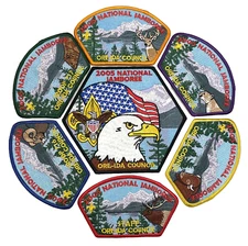BSA JSP ORE-IDA COUNCIL 2005 NATIONAL JAMBOREE FULL SET OF 7