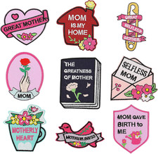 9Pcs Mother'S Day Embroidered Patches, Mother'S Day Iron on Patches DIY Patches