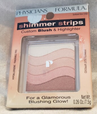 PHYSICIANS FORMULA Shimmer Strips Blush + Highlighter SUNKISSED GLOW 1160 0.26oz