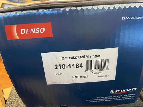 Denso 210-1184 Remanufactured Denso First Time Fit Alternator