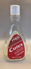Vintage Cutex Nail Polish Remover Glass 4 Oz Bottle