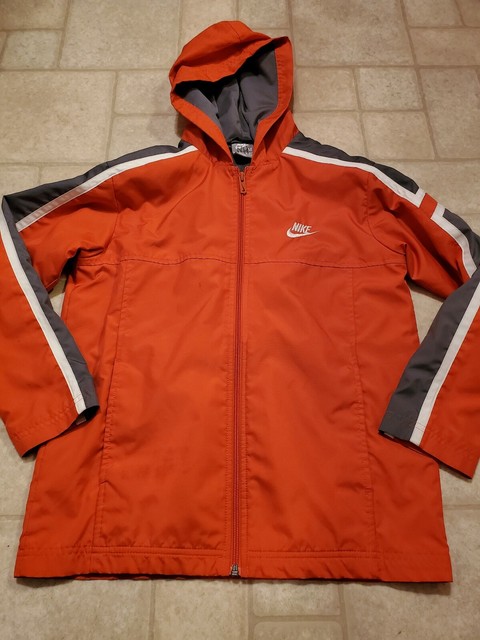 nike orange rain jacket