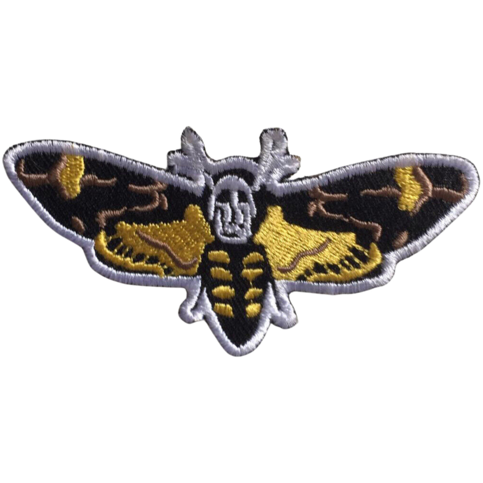 Butterfly Yellow Embroidered Patch Iron On or Sew On Badge  