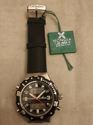 ZENITH MONDIA HI-TENSION CHRONOGRAPH N.O.S. ungetragen mit orig. Schnalle