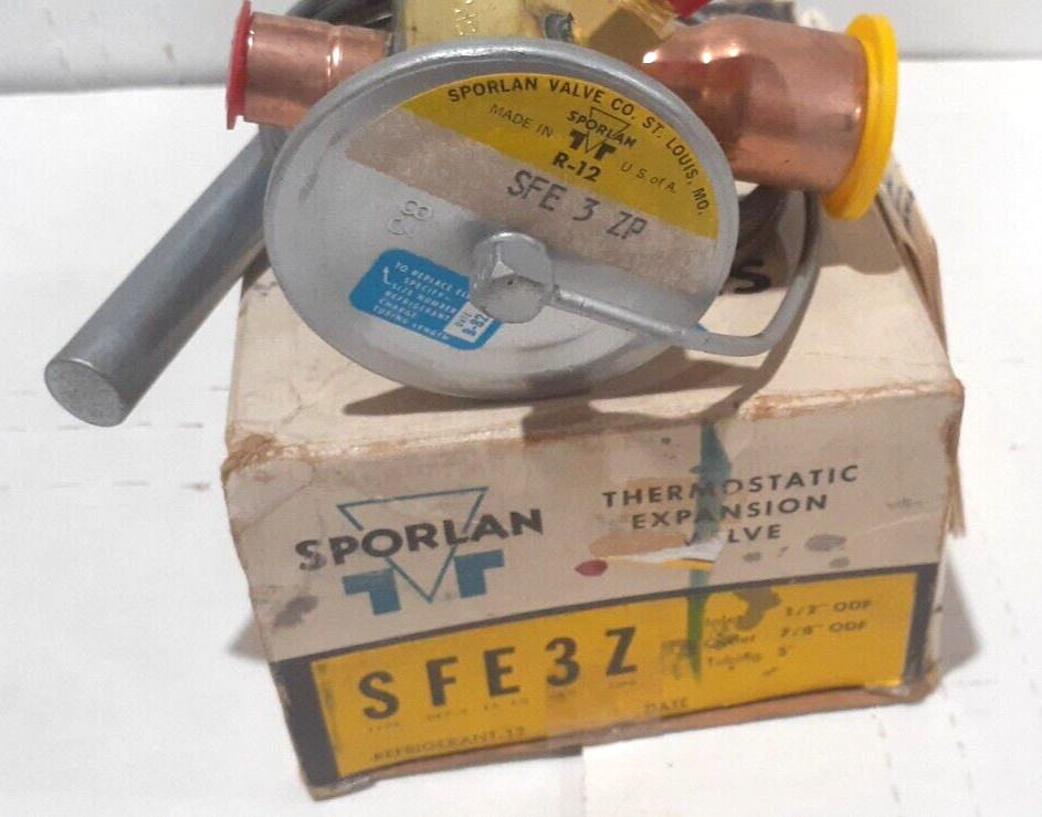 Sporlan Thermostatic Expansion Valve SFE 3 ZP, R-12, 1/2 ODF, 7/8
