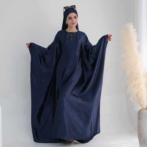 Batwing Sleeve Kaftan Women Muslim Long Dress Hijab Abaya Dubai Robe Party Gown - Picture 63 of 68