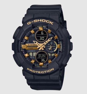 Casio G-Shock Analog/Digital Watch Black Resin GMAS-140M-1A / GMAS140M-1A