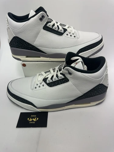 Nike Air Jordan 3 Retro Men's Size 8 Summit White Fire Red CT8532-106 No Lid