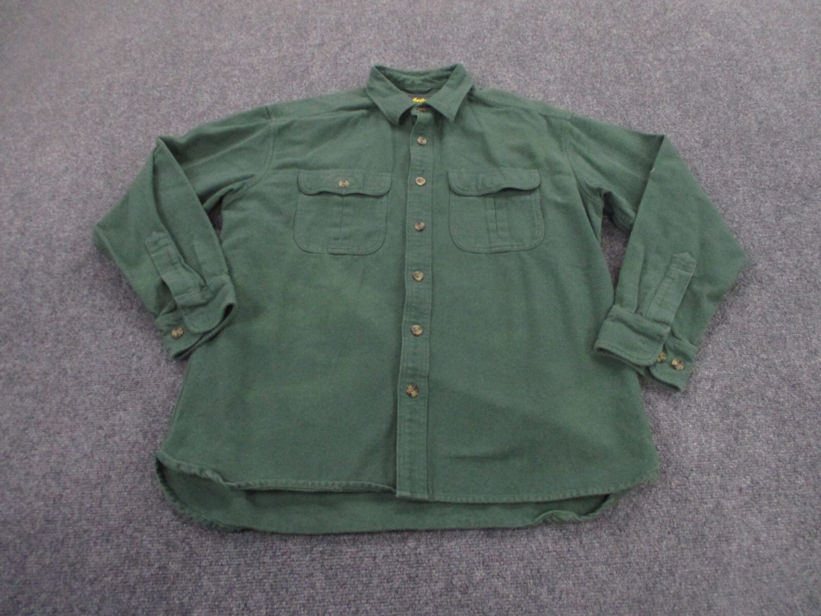 Cabelas Shirt Adult L Chamois Safari Guide Heavy Outdoors Workwear Hiking Mens