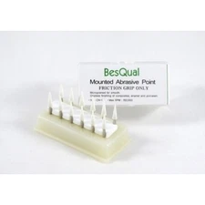 BESQUAL MOUNTED FINISHING STONE FG WHITE CONE CN1