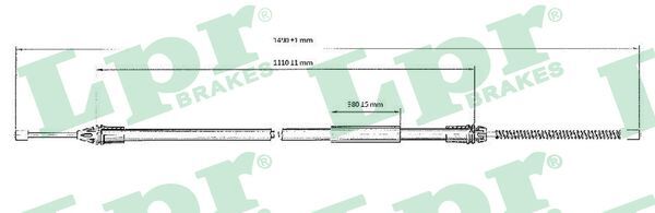 LPR C0720B Cable, Parking Brake For Renault-image