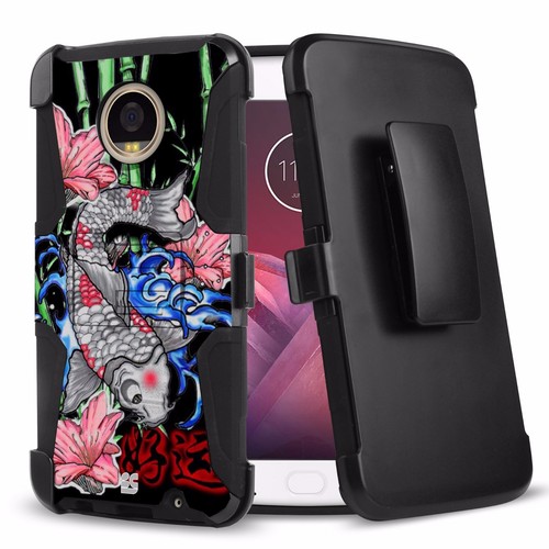 Funda resistente con cubierta de soporte + clip de funda para Motorola Moto Z2 Play Moto Z2 Force - Imagen 29 de 57