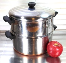 Revere Ware USA 6 QT Steamer Insert Dutch Pot Oven Copper Bottom Pan Clean