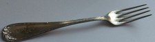 alte Gabel Menügabel  Jugendstil mit Monogram Silber Besteck versilbert --