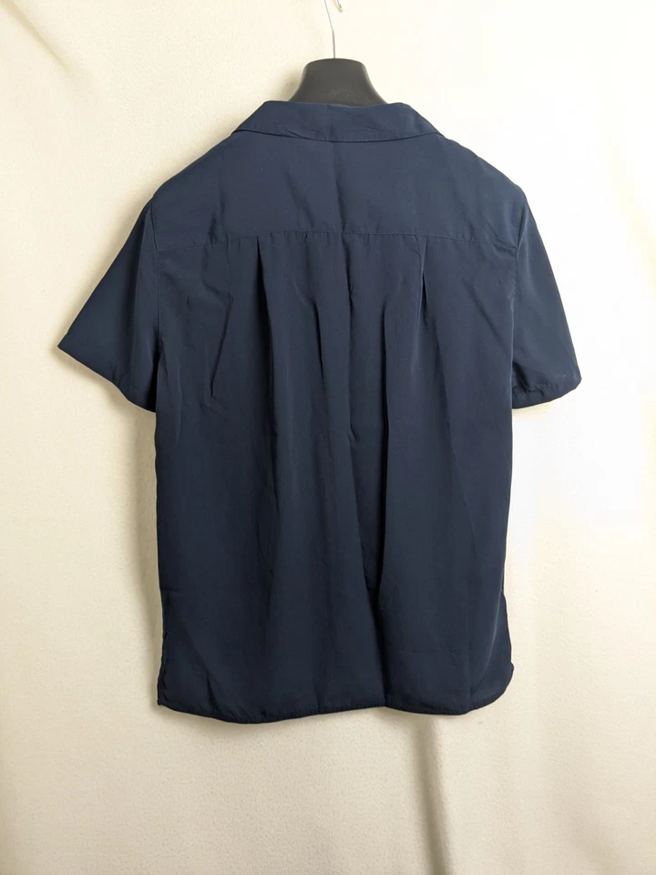 Native Youth Mens Short Sleeve Button Up casual shirt Navy Blue Size Medium New - Image 4 of 4