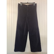 Everlane Navy Blue Corduroy Relaxed Straight Leg Pants Womens 10 High Rise 32x28