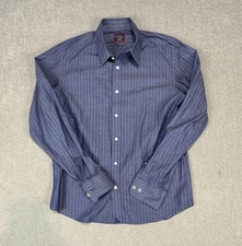 UNTUCKit Men's Performance Shirt Mens Large Blue White Pinstripe