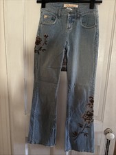 Z Cavaricci Rhinestone Overlay Jeans Sz 3