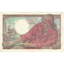 [#192715] France, 20 Francs, Pêcheur, 1950, B.245, UNC, Fayette:13.17, KM:100, a
