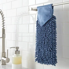 NEW Norwex Chenille Hand Towel - Denim Blue Gray Microfiber FREE SHIP