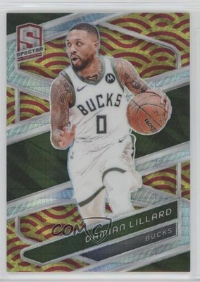 2023 Panini Spectra International Red & Yellow Prizm 17/49 Damian Lillard 0t30