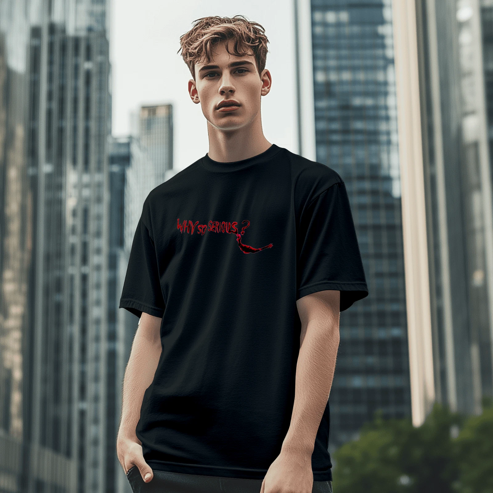 Why So Serious Joker Comic T-Shirt Black XL Large