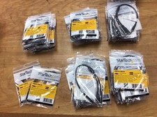 52x NEW Startech AUX Audio Cables 3.5mm to 2x3pin 3.5mm Headset Splitter Adapter