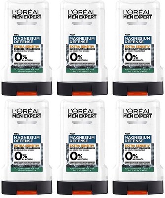 Loreal Men Expert Duschgel Magnesium Defense EXTRA SENSITIV Showergel 6x 250ml