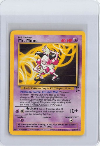 Pokemon Mr. Mime 27/130 Base Set 2 LP NON HOLO