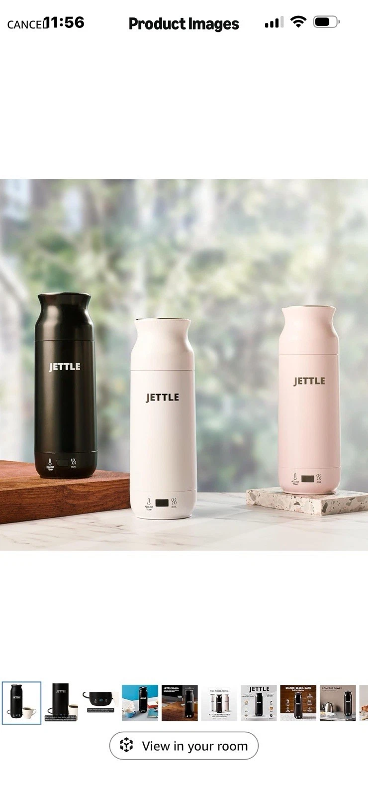 Jettle Electric Kettle - Travel Portable Heater for Coffee Tea Milk Soup
Opens in a new window or ta