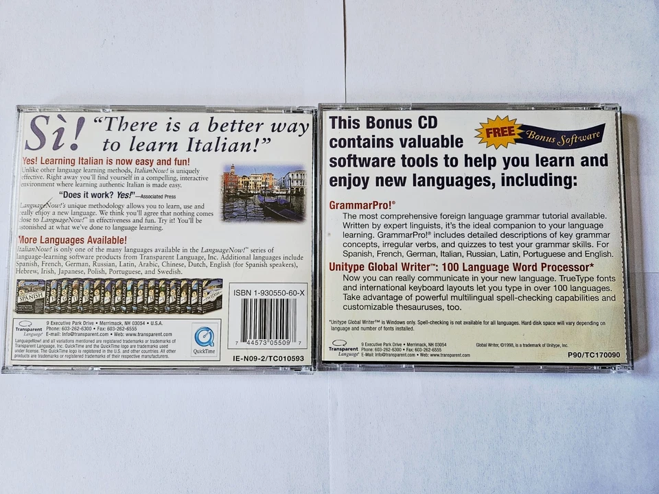 Transparent Language: Learn Italian Now & Bonus CD  - Learning Software PC - Image 2 of 2