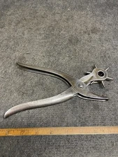 Vintage W. Schollhorn Lodi 6 Hole Rotory Leather Punch Bernard  USA 