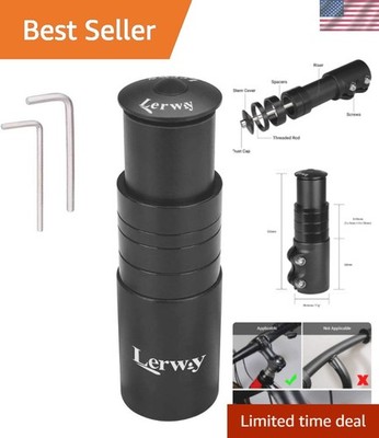 Lightweight Aluminum Bike Stem Extender - Boost Your Handlebar Height Up to 85mm