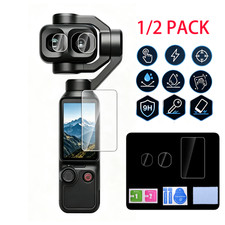 For DJI OSMO Pocket 4P 9H 2.5D HD Tempered Glass Lens Protector Screen Film