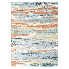 9'x11'10" Green Diagonal Abstract Design Wool and Silk Hand Knotted Rug R10273
