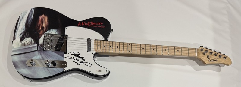 HEATHER LANGENKAMP SIGNED CUSTOM GUITAR NIGHTMARE ON ELM STREET NANCY PSA COA