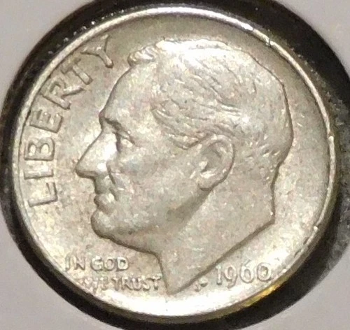 Silver Dime - Roosevelt - 1960-D (Rim dings) [Set break]