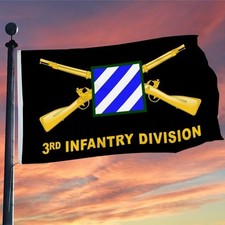 3X5 U.S. ARMY 3RD INFANTRY DIVISION FLAG BANNER 100D W/ GROMMETS