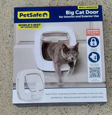 PetSafe Big Cat Door - Interior/Exterior Locking Cat Door for Cats & Small Dogs