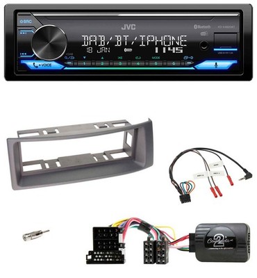 JVC Bluetooth DAB USB Lenkrad Autoradio für Renault Scenic 99-03 Megane grau