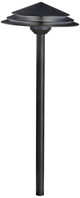 #ad #ad Kichler Round Tiered 21quot; High Black 2700K LED Path Light $259.99