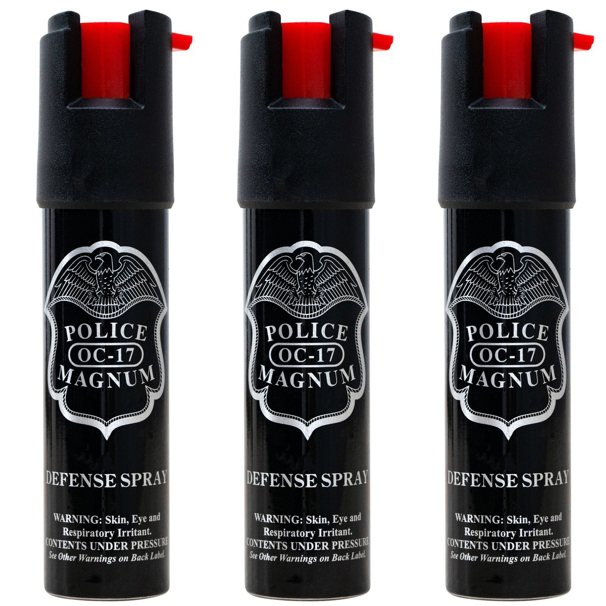 Police Magnum OC-17 Top Safety Pepper Sprayer, 0.75 oz - Pack of 3