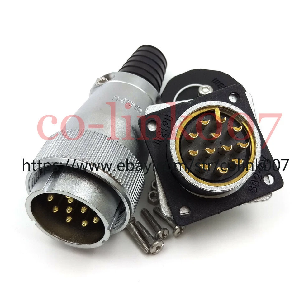 WS32 12pin Aviation Connector, 500V Bulkhead Industrial Plug Socket for LED - Image 2 of 4