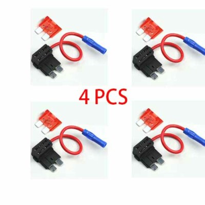 4x Auto ATO ATC fuse Tap Adapter Holder Mini 10 AMP Blade Sicherungshalter UD