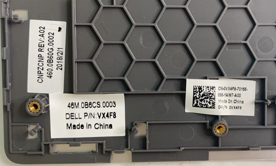 DELL Inspiron 13 7370 7380 7373 LAPTOP PALMREST TOP COVER SILVER 0VX4F8 VX4F8 - Image 3 of 3