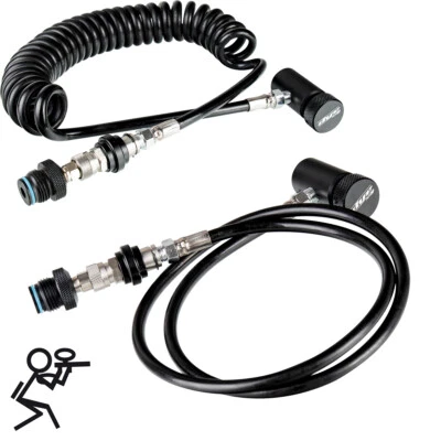 Dye LT Remote Hose mit Bleeder Mamba oder Nylon Paintball Magfed Airsoft