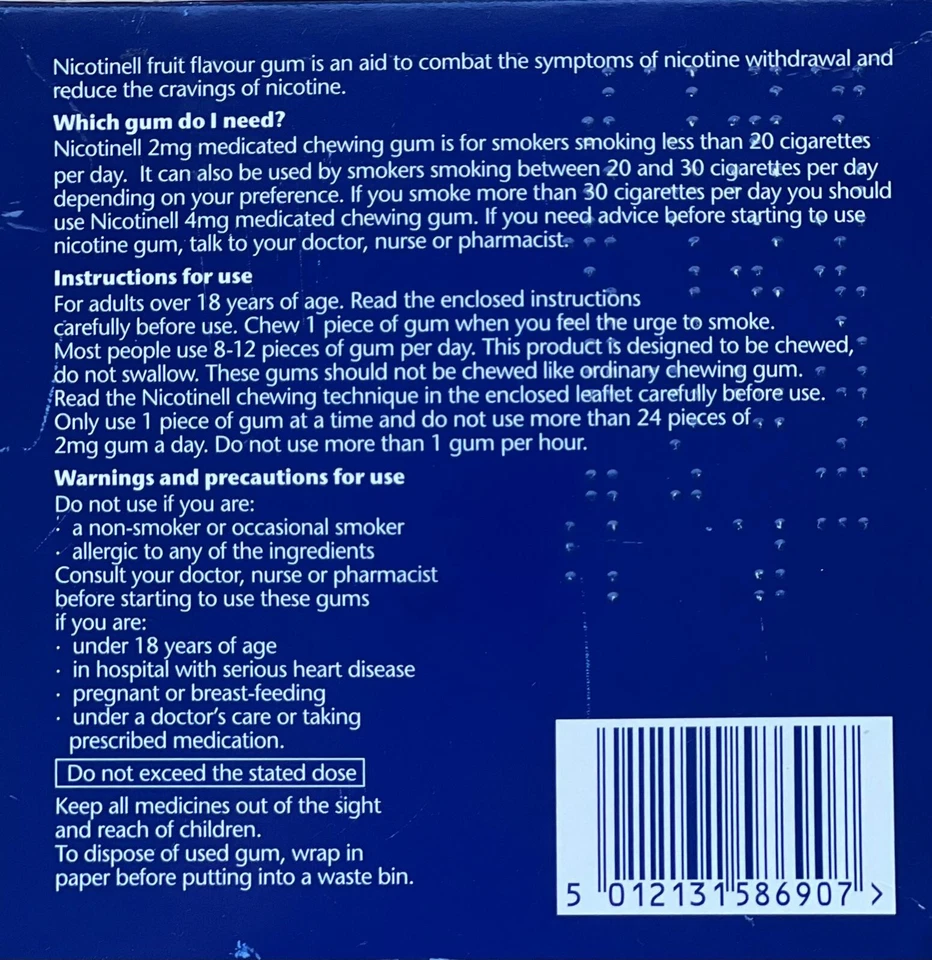 Nicotinell Fruit 2 mg 204 Chicles Medicamentosos - Imagen 3 de 3