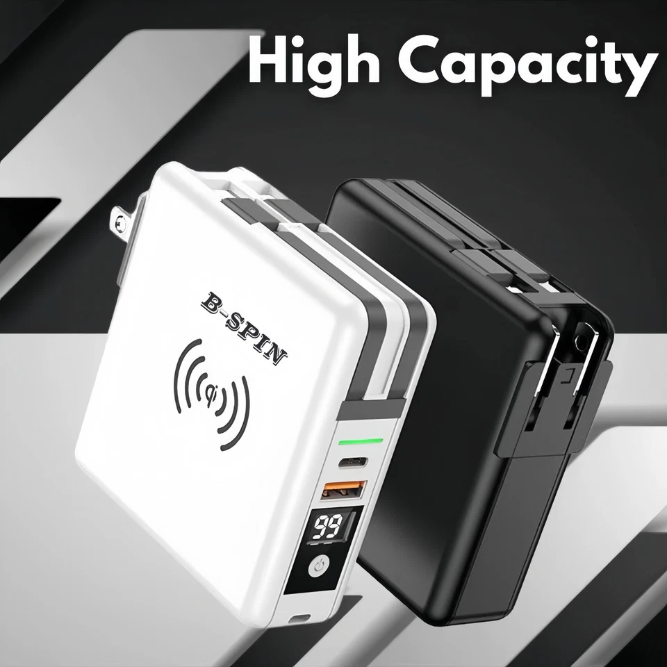 Wireless Power Bank 10000mah Travel Adapter Charger with AU UK EU US KR Plugs - Image 4 of 4