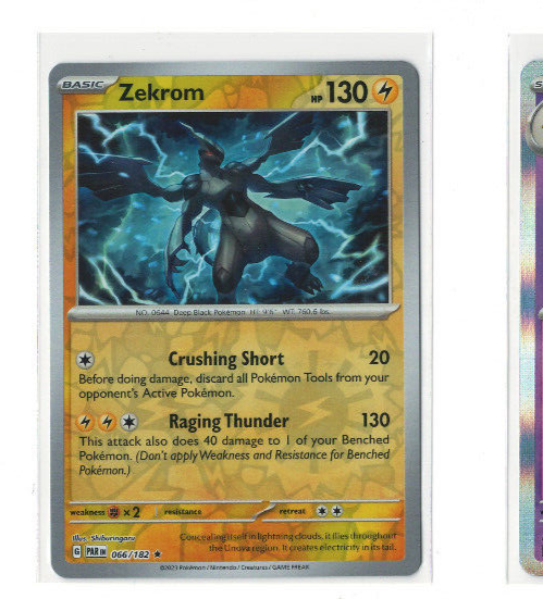 POKEMON PARADOX RIFT ZEKROM 66/182 FOIL | eBay